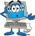 Clipart Computer confused